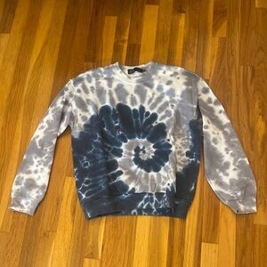 John Eshaya Women’s Blue and Gray Tie Dye Sweatshirt Size M/L